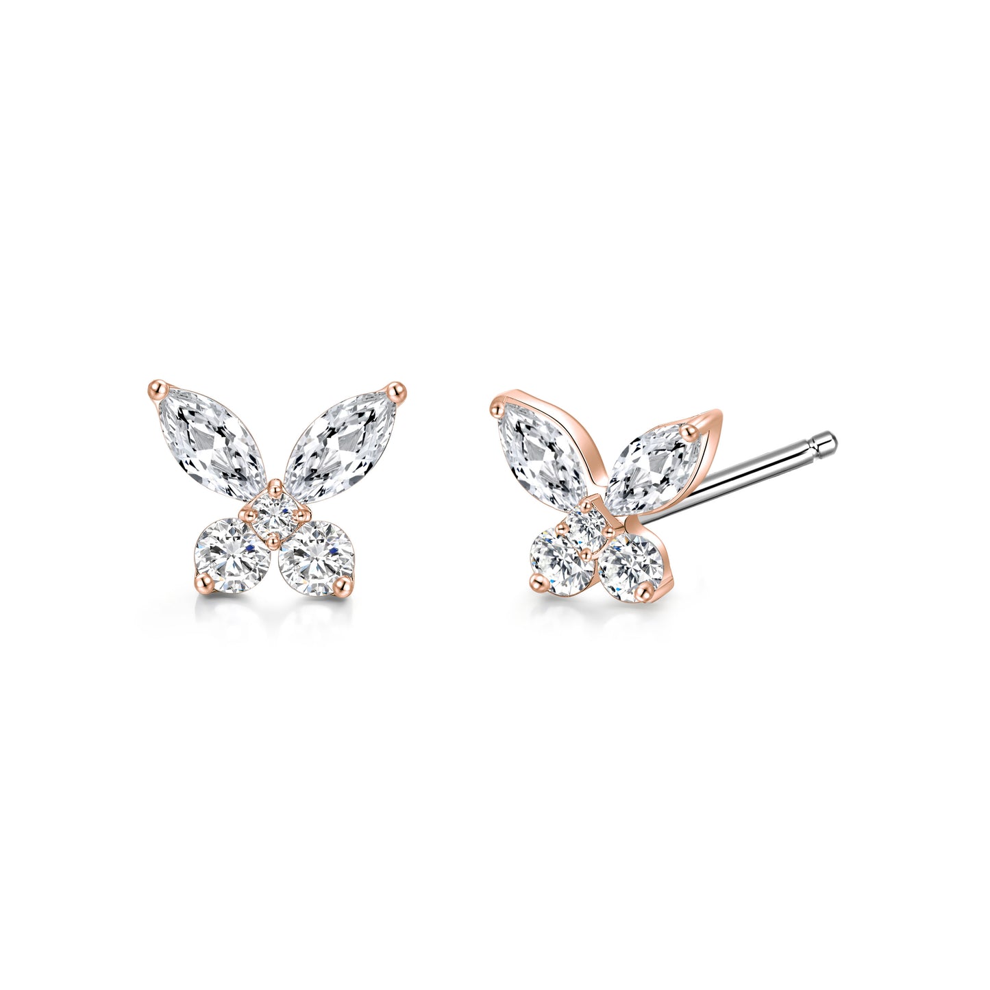Limerencia Pure Titanium Hypoallergenic Earrings Dainty Butterfly CZ G23 Implant Grade Piercing Fashion Jewelry For Sensitive Ears