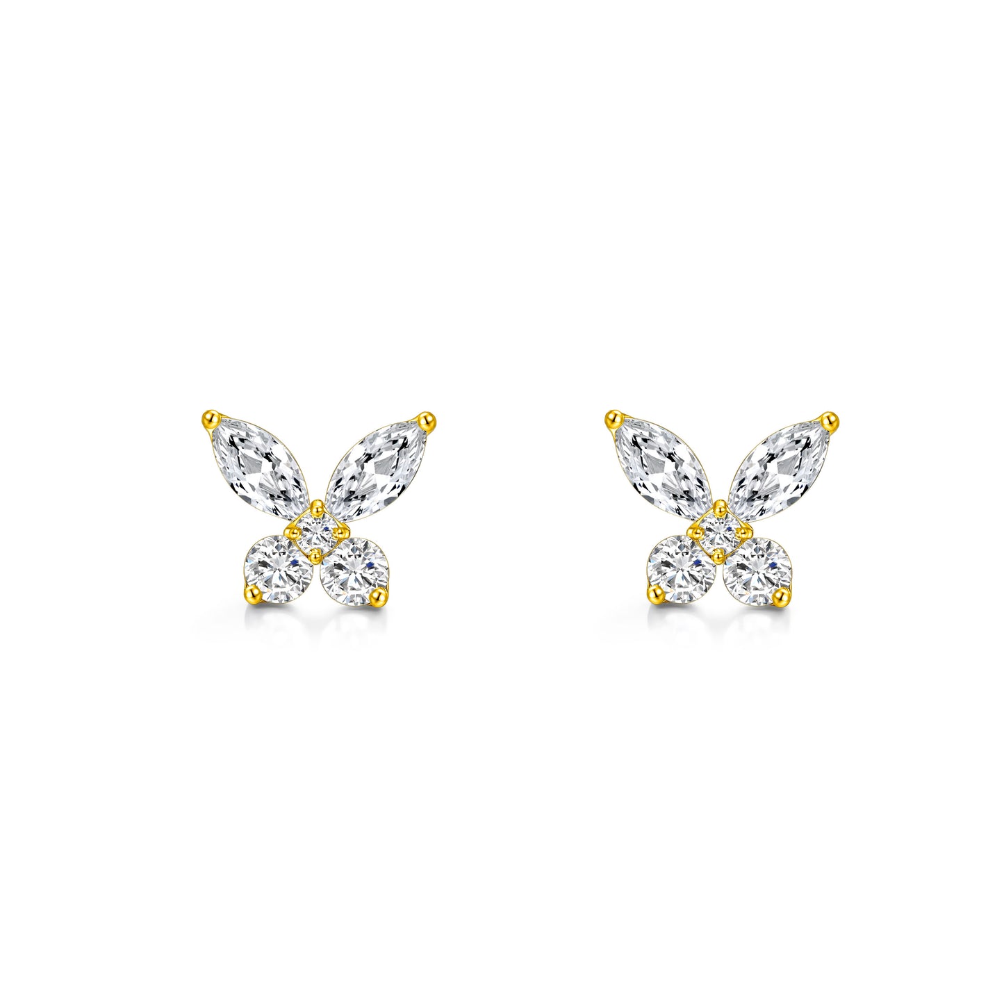 Limerencia Pure Titanium Hypoallergenic Earrings Dainty Butterfly CZ G23 Implant Grade Piercing Fashion Jewelry For Sensitive Ears