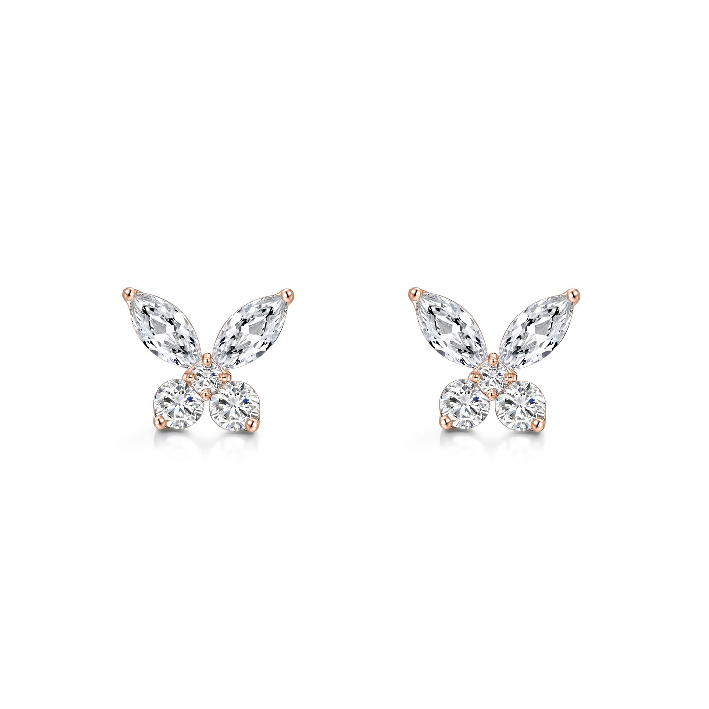 Limerencia Pure Titanium Hypoallergenic Earrings Dainty Butterfly CZ G23 Implant Grade Piercing Fashion Jewelry For Sensitive Ears