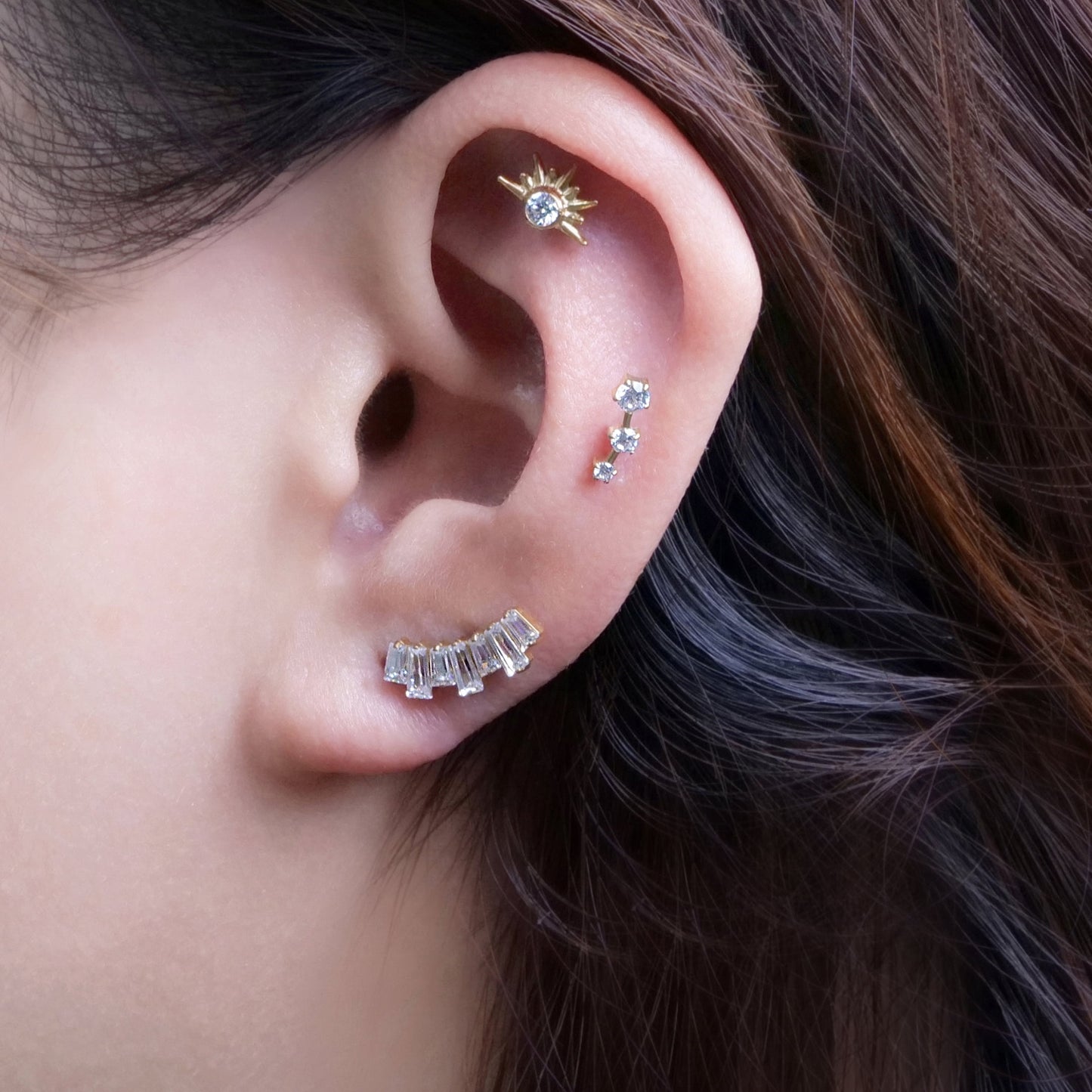 Limerencia F136 Titanium Hypoallergenic Piercing Jewelry 18G Flat Back Internally Threaded Implant Grade Stud Earrings for Women and Men
