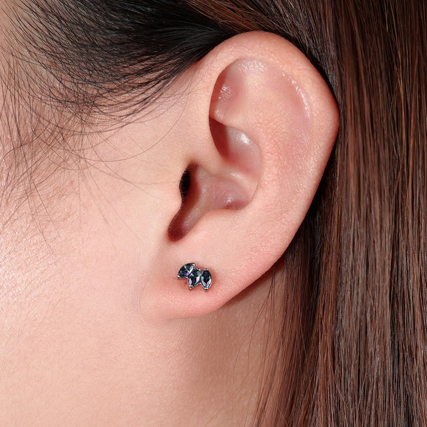 Limerencia Pure Titanium Hypoallergenic Earrings | CZ Crown Cubic Zirconia | Implant Grade Piercing jewelry| Suitable for Sensitive Ears Delicate Jewelry