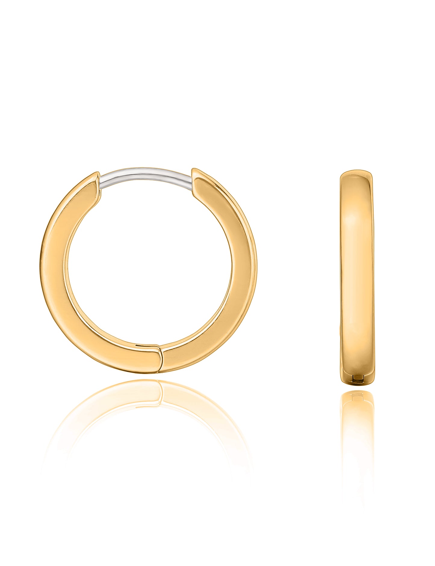 Limerencia G23 Pure Titanium Hypoallergenic Huggie Hoop Earrings for Women Sensitive Ears (10 Millimeters, Silver)