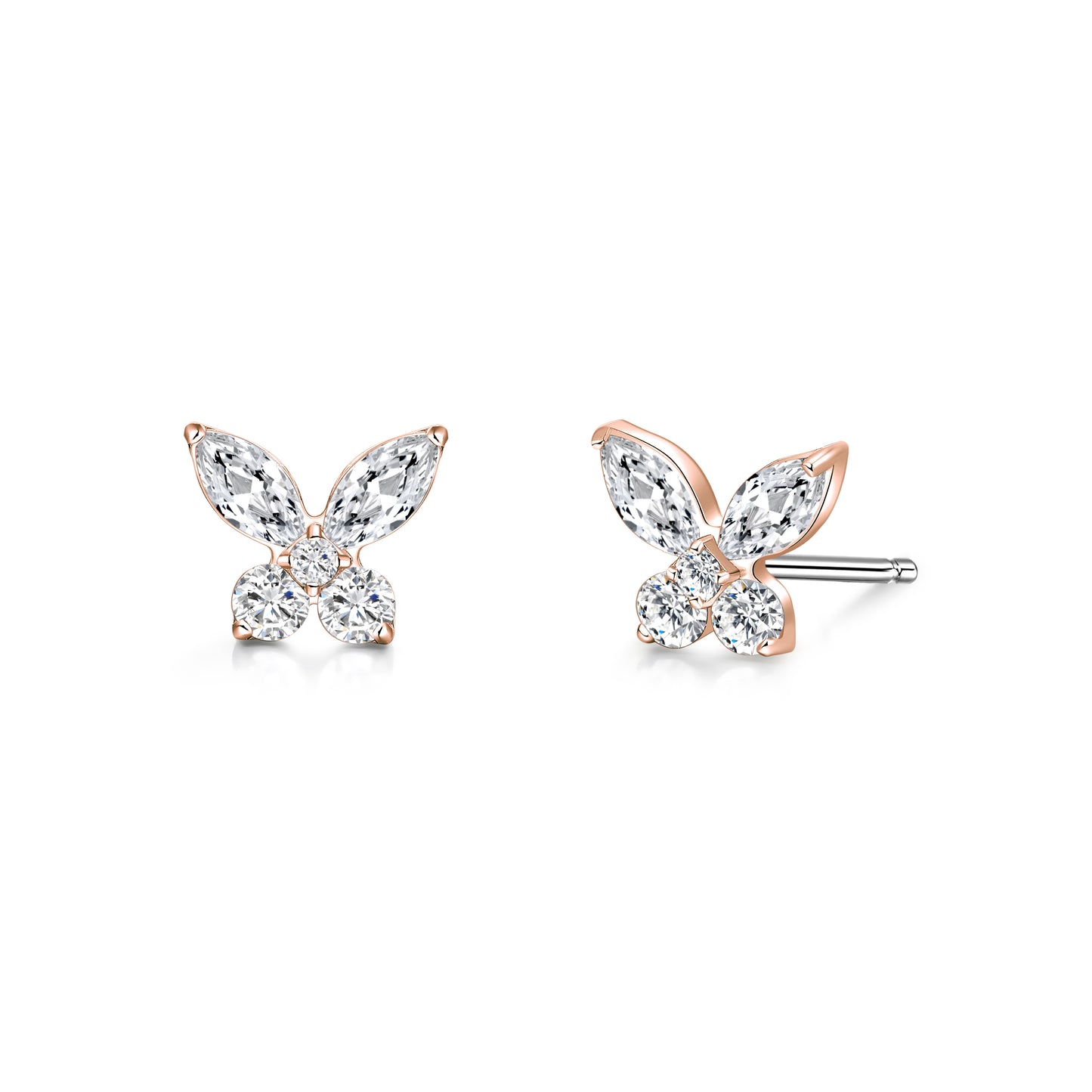 Limerencia Pure Titanium Hypoallergenic Earrings Dainty Butterfly CZ G23 Implant Grade Piercing Fashion Jewelry For Sensitive Ears
