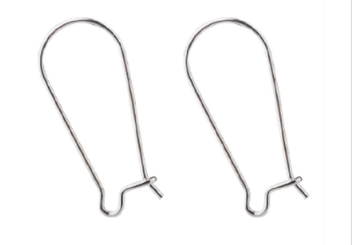 Limerencia Nickel Free Titanium French Hooks Earring Findings, Earring Making Kit Includes 10pcs French Earring Hooks Ear Wire and 20pcs Earring Backs (Silver Color, diy ear hook - B)