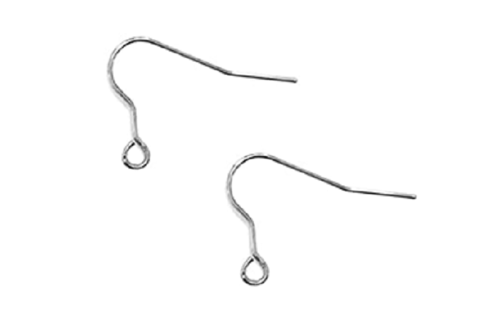 Limerencia Nickel Free Titanium French Hooks Earring Findings, Earring Making Kit Includes 10pcs French Earring Hooks Ear Wire and 20pcs Earring Backs (Silver Color, diy ear hook)