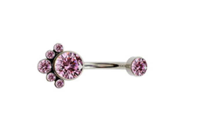 limerencia G23 Solid Titanium Belly Button Rings,hypoallergenic 14G 3/8 inch(10mm) Sparkle Gem CZ Belly Navel Rings Piercing Belly Bars