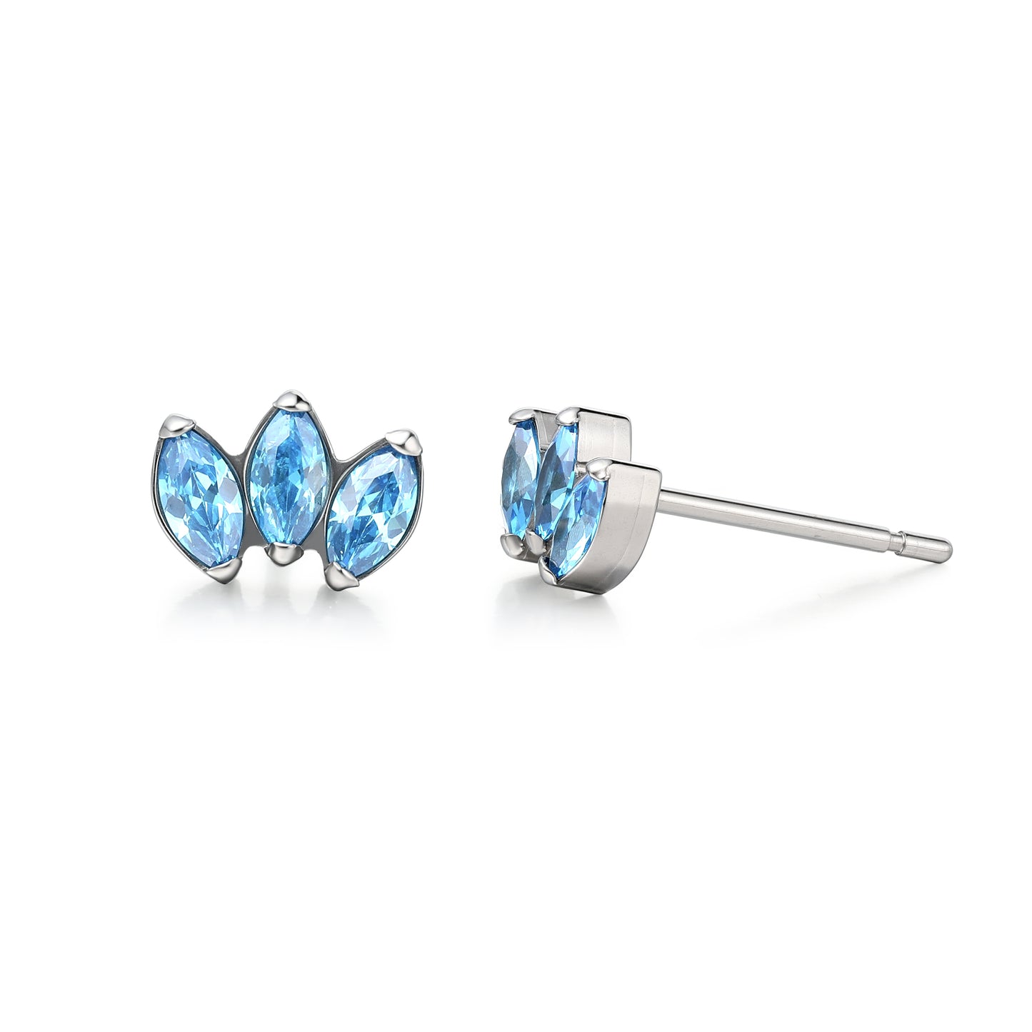 Limerencia Pure Titanium Hypoallergenic Earrings | CZ Crown Cubic Zirconia | Implant Grade Piercing jewelry| Suitable for Sensitive Ears Delicate Jewelry