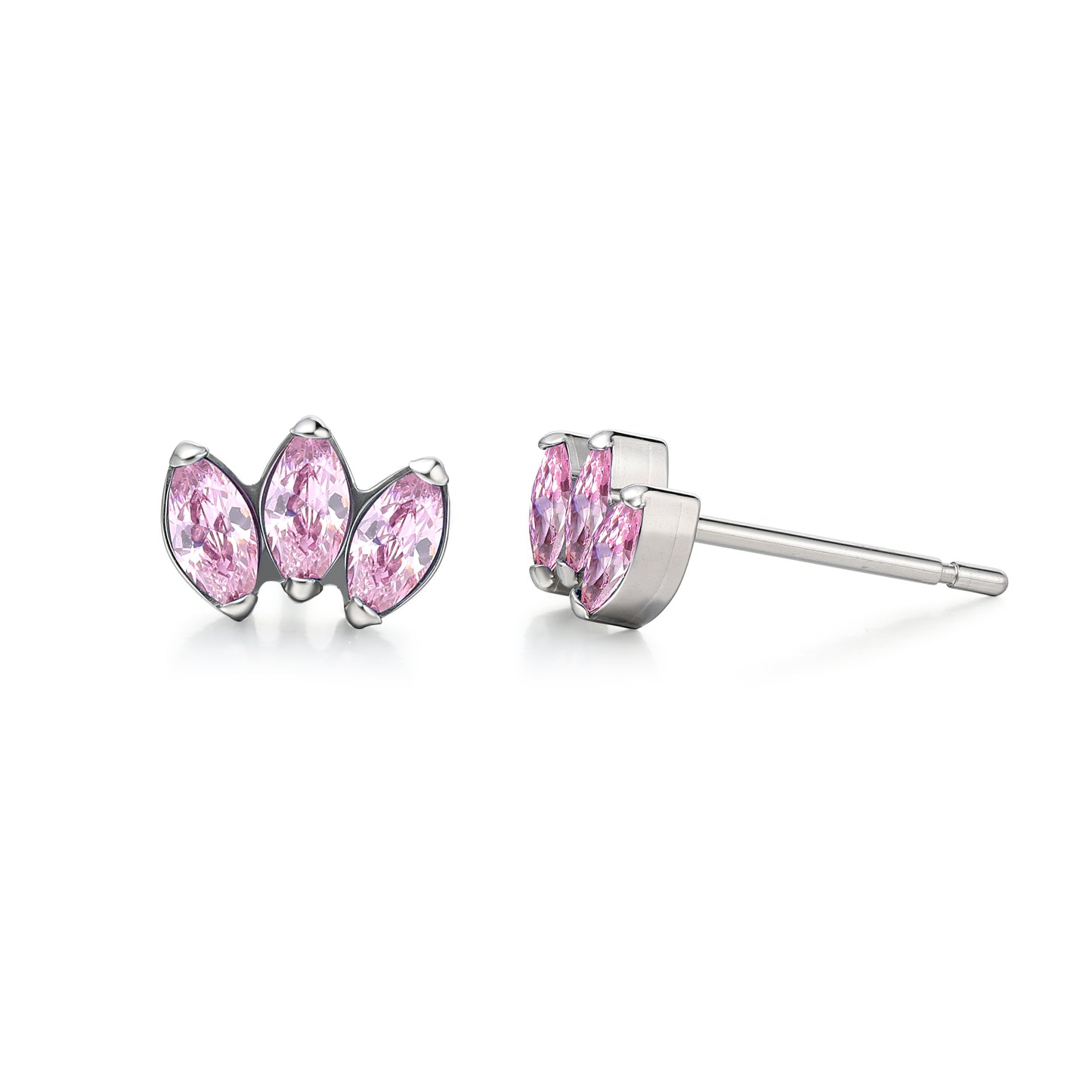 Limerencia Pure Titanium Hypoallergenic Earrings | CZ Crown Cubic Zirconia | Implant Grade Piercing jewelry| Suitable for Sensitive Ears Delicate Jewelry