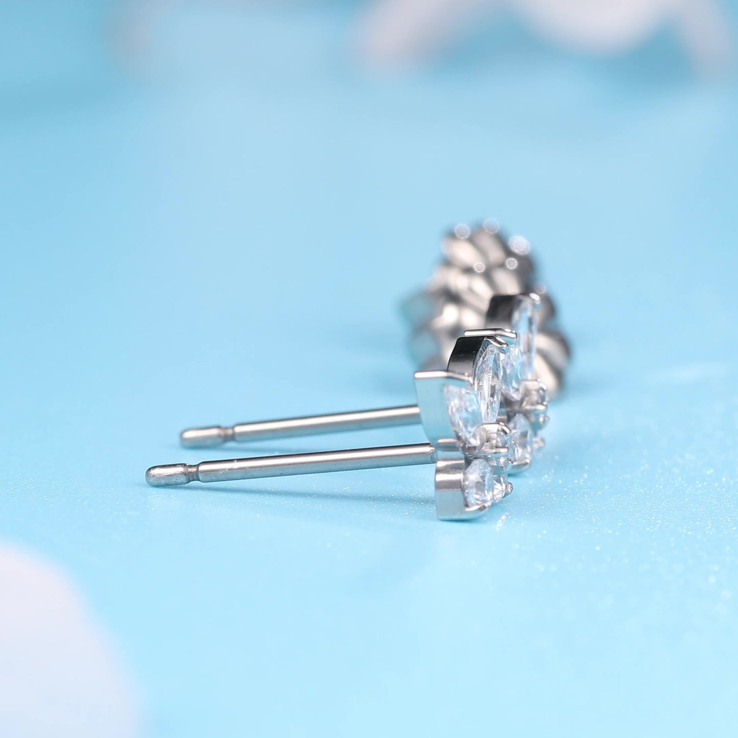Limerencia Pure Titanium Hypoallergenic Earrings Dainty Butterfly CZ G23 Implant Grade Piercing Fashion Jewelry For Sensitive Ears