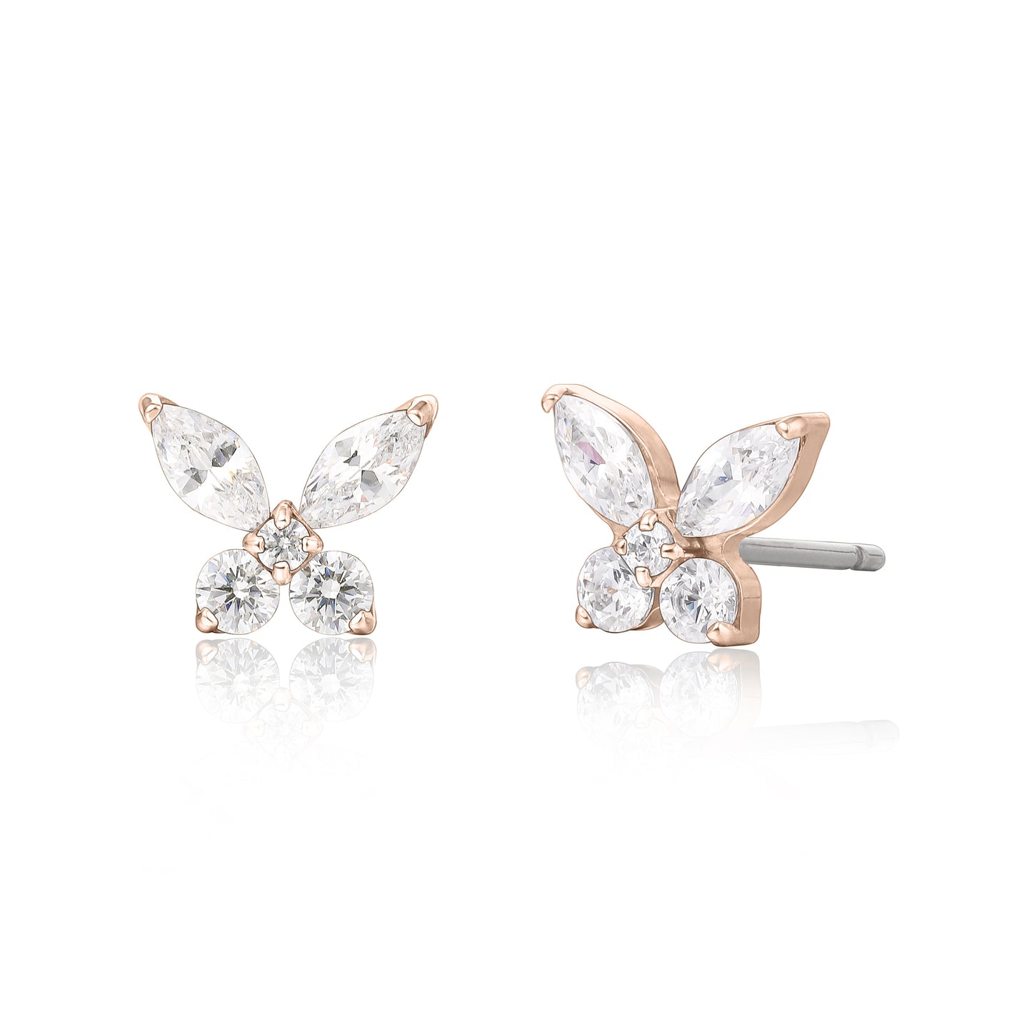 Limerencia Pure Titanium Hypoallergenic Earrings Dainty Butterfly CZ G23 Implant Grade Piercing Fashion Jewelry For Sensitive Ears