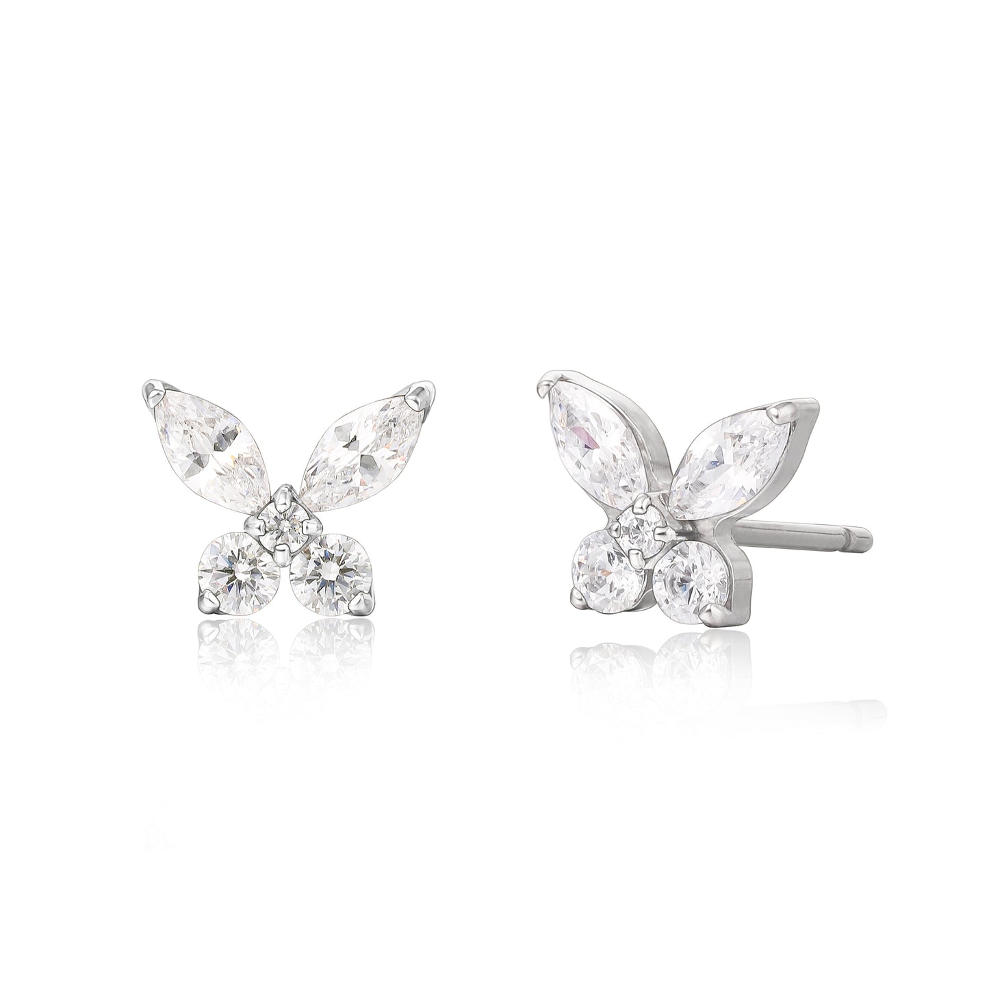 Limerencia Pure Titanium Hypoallergenic Earrings Dainty Butterfly CZ G23 Implant Grade Piercing Fashion Jewelry For Sensitive Ears