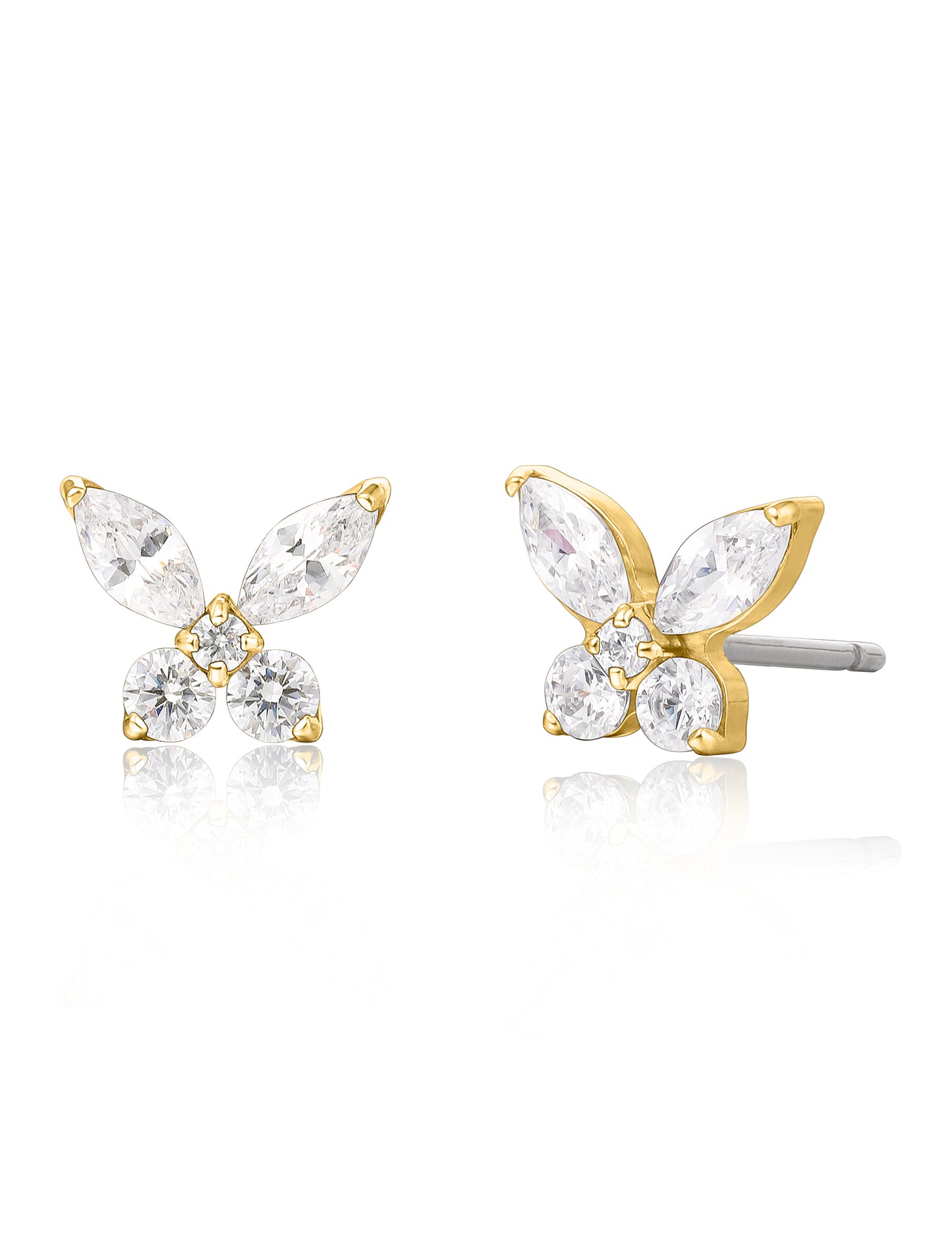 Limerencia Pure Titanium Hypoallergenic Earrings Dainty Butterfly CZ G23 Implant Grade Piercing Fashion Jewelry For Sensitive Ears
