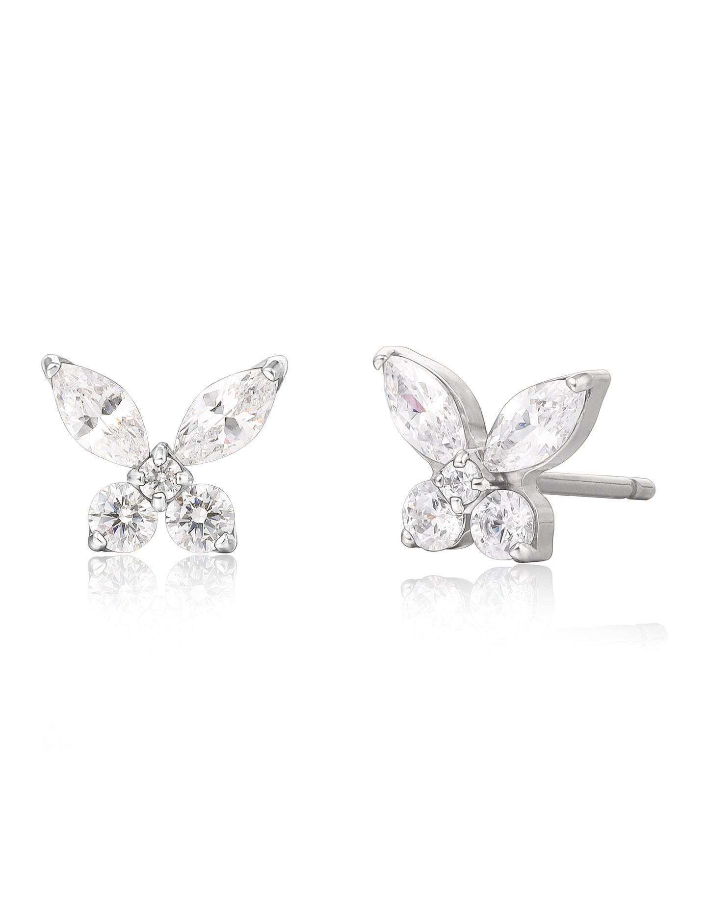 Limerencia Pure Titanium Hypoallergenic Earrings Dainty Butterfly CZ G23 Implant Grade Piercing Fashion Jewelry For Sensitive Ears