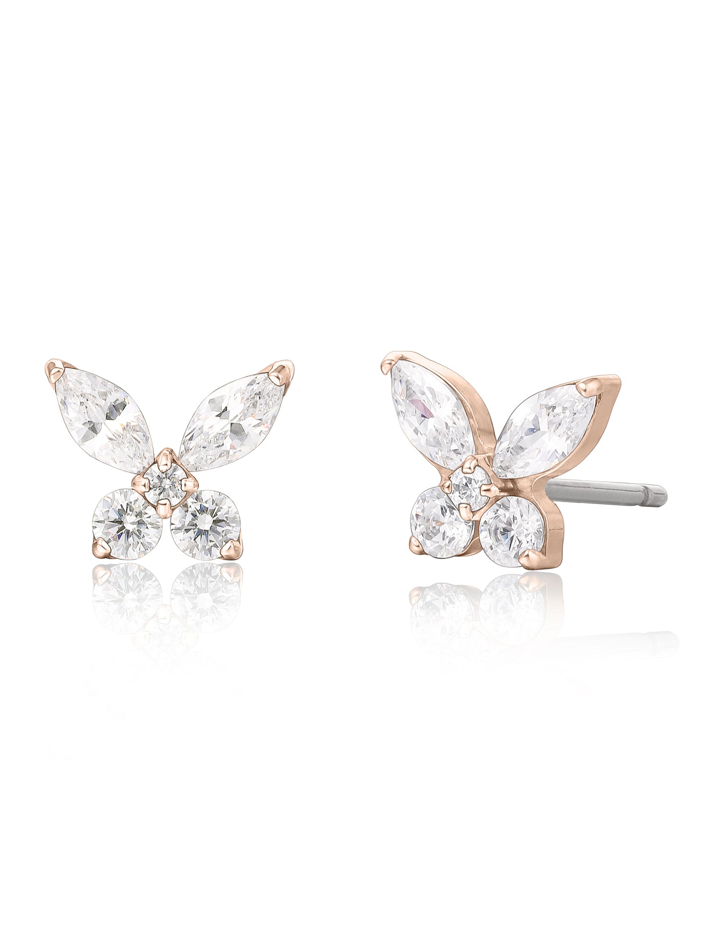 Limerencia Pure Titanium Hypoallergenic Earrings Dainty Butterfly CZ G23 Implant Grade Piercing Fashion Jewelry For Sensitive Ears