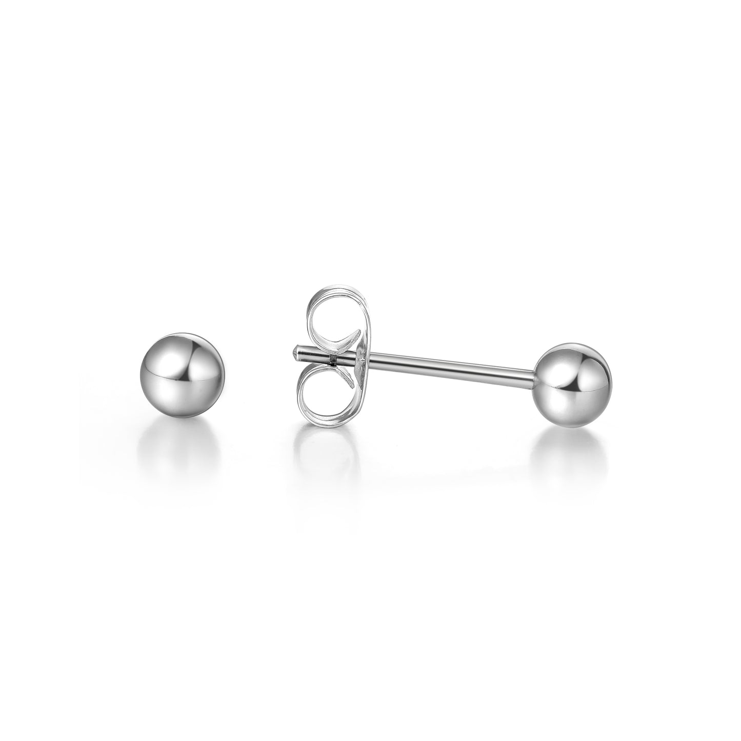 G23 Titanium Earrings Studs, Hypoallergenic Stud Earrings for Women Girls Men Sensitive Ears, Ball , Premium High Polished with Pure Titanium Backs