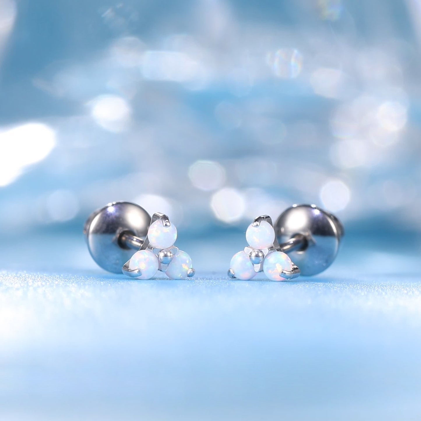limerencia Hypoallergenic G23 Implant Grade Titanium Screw Back Earrings Tragus 20G Helix F136 Piercing Post for Sensitive Ears Cartilage (C3)