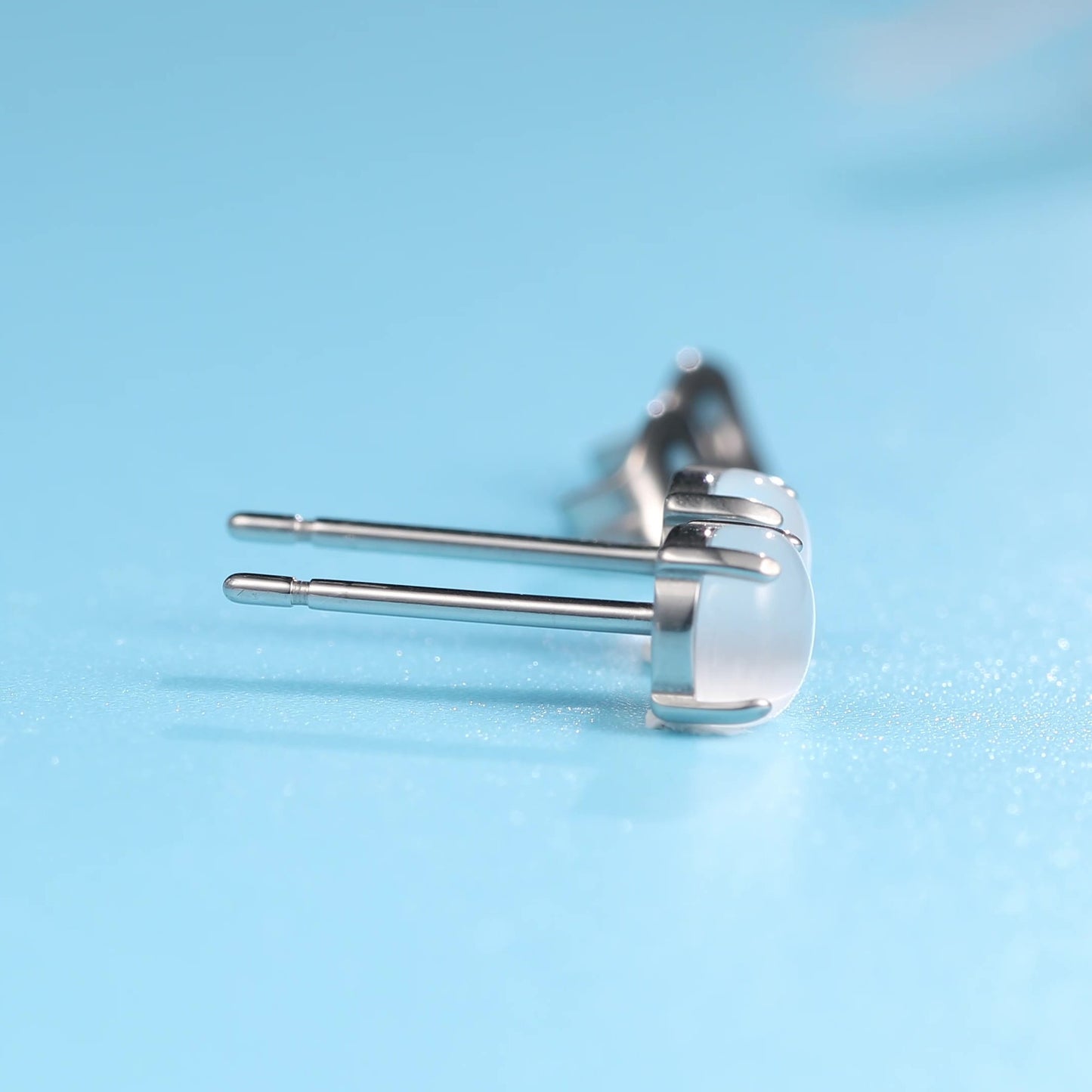 Limerencia Pure Titanium Hypoallergenic Earrings,Opal/Moonstone/Cat's Eye/Blue Turquoise Stud Earrings, Implant Grade|Delicate Jewelry For Sensitive Ears (5mm, Cat's Eye)