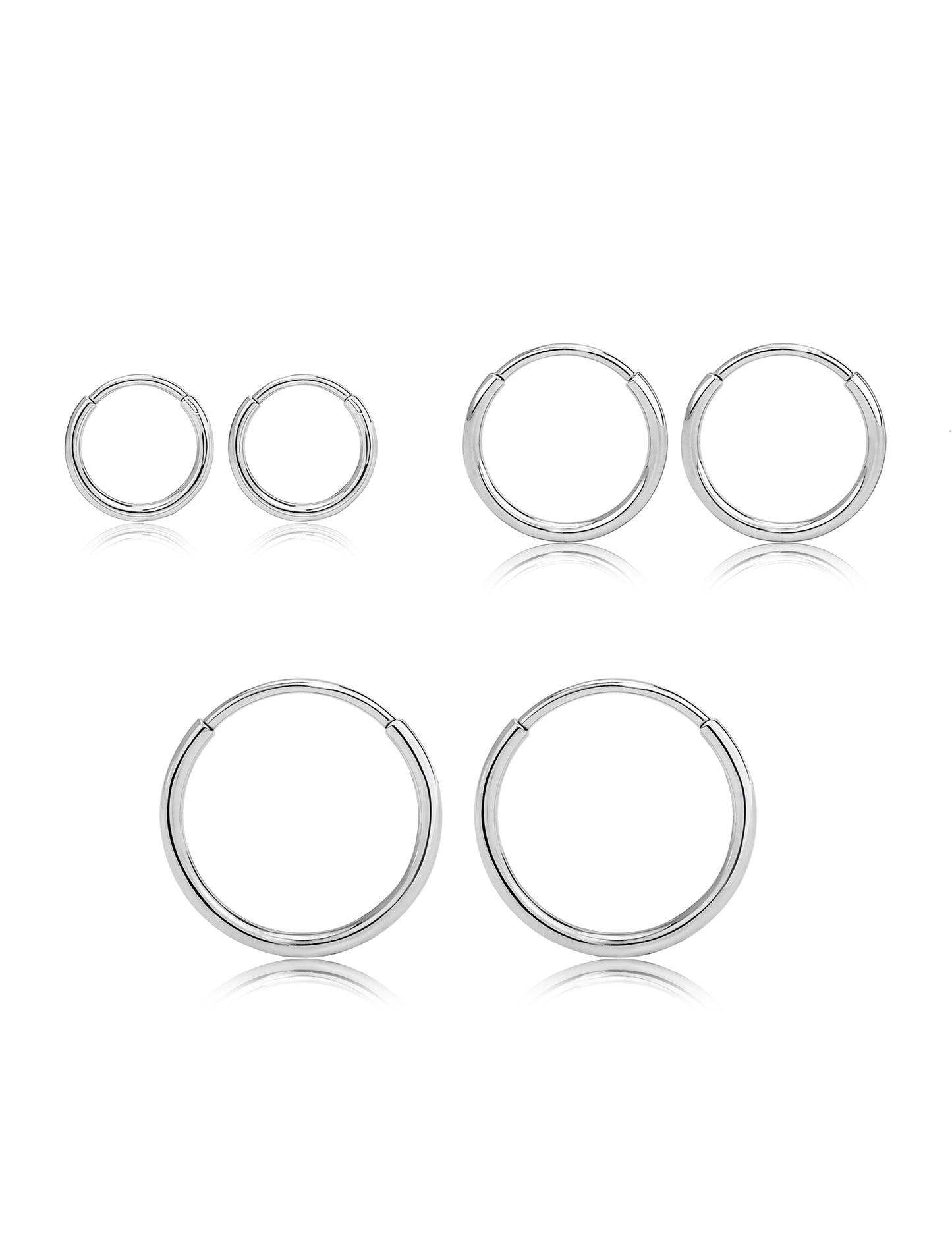 Limerencia G23 Titanium Slim Huggie Hoop Earrings, Hypoallergenic F136 Implant Grade Pure Titanium for Girls Sensitive Ears