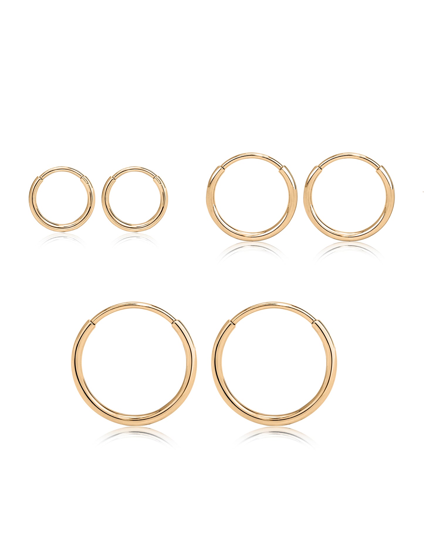Limerencia G23 Titanium Slim Huggie Hoop Earrings, Hypoallergenic F136 Implant Grade Pure Titanium for Girls Sensitive Ears