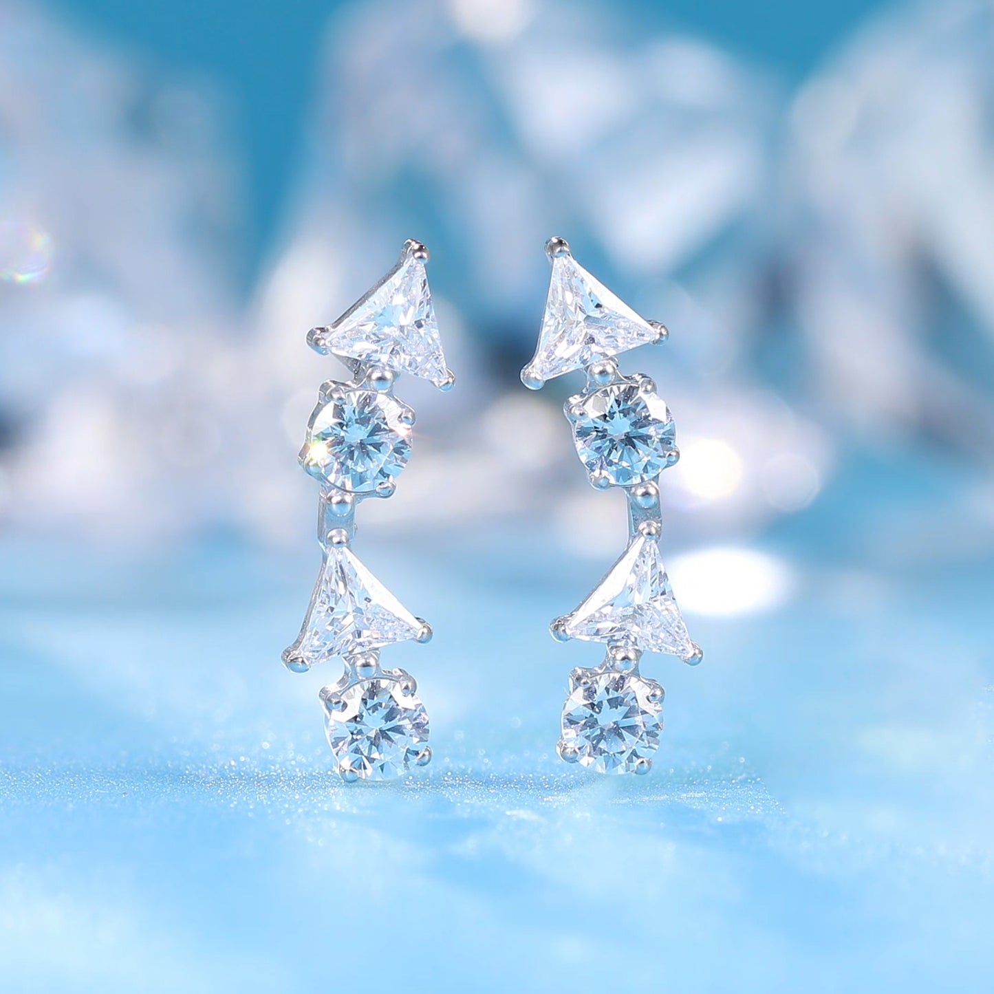 Limerencia F136 Pure Titanium Hypoallergenic Implant Grade Studs, G23 Small Dainty Cubic Zirconia Earrings for Women's Sensitive Ears