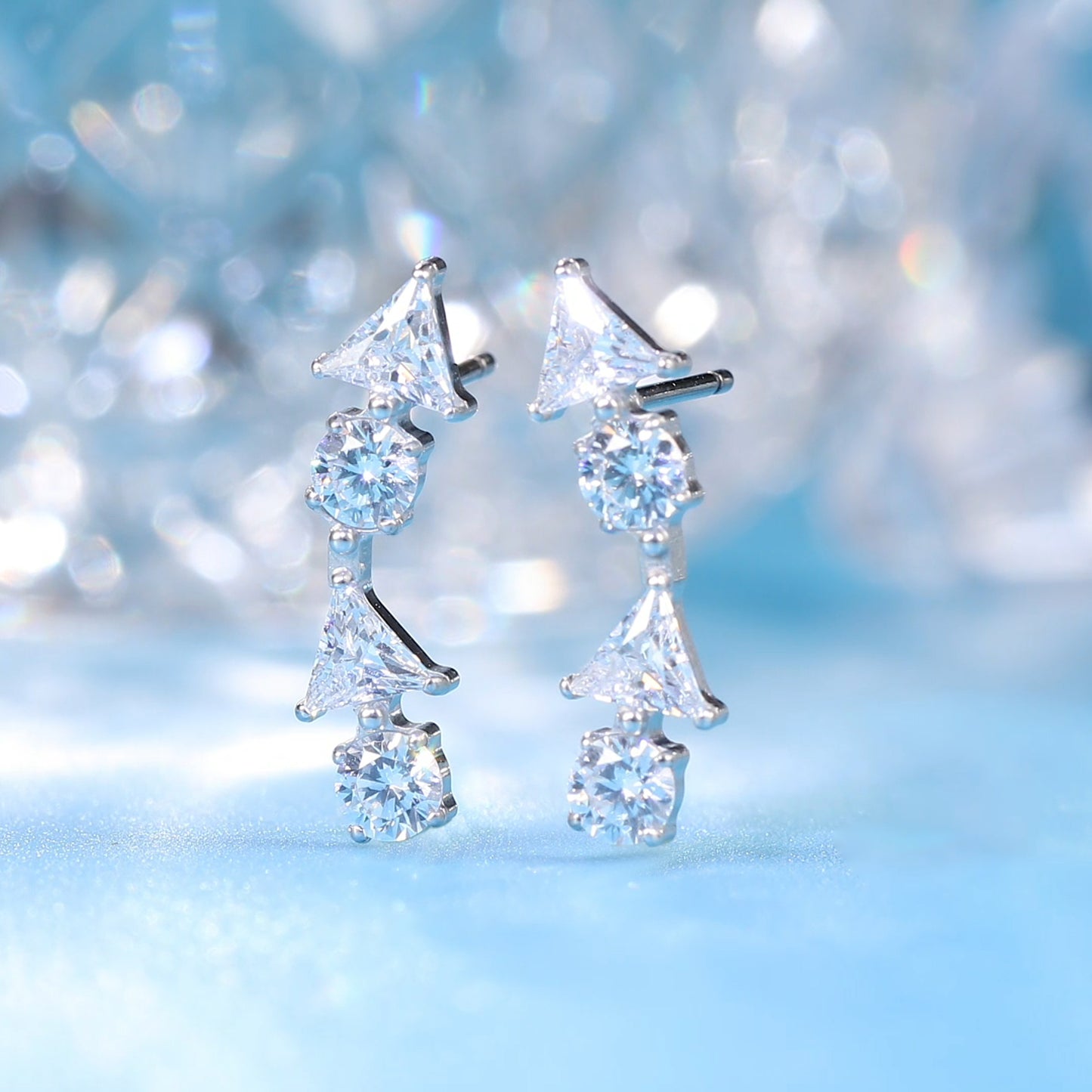 Limerencia F136 Pure Titanium Hypoallergenic Implant Grade Studs, G23 Small Dainty Cubic Zirconia Earrings for Women's Sensitive Ears