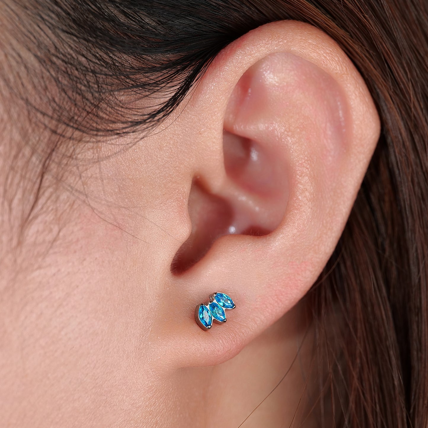Limerencia Pure Titanium Hypoallergenic Earrings | CZ Crown Cubic Zirconia | Implant Grade Piercing jewelry| Suitable for Sensitive Ears Delicate Jewelry