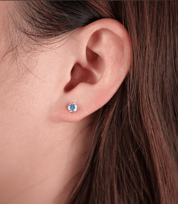 Limerencia Hypoallergenic G23 Titanium Earrings For Sensitive Ears, Simulated Diamonds (Aurora Borealis)