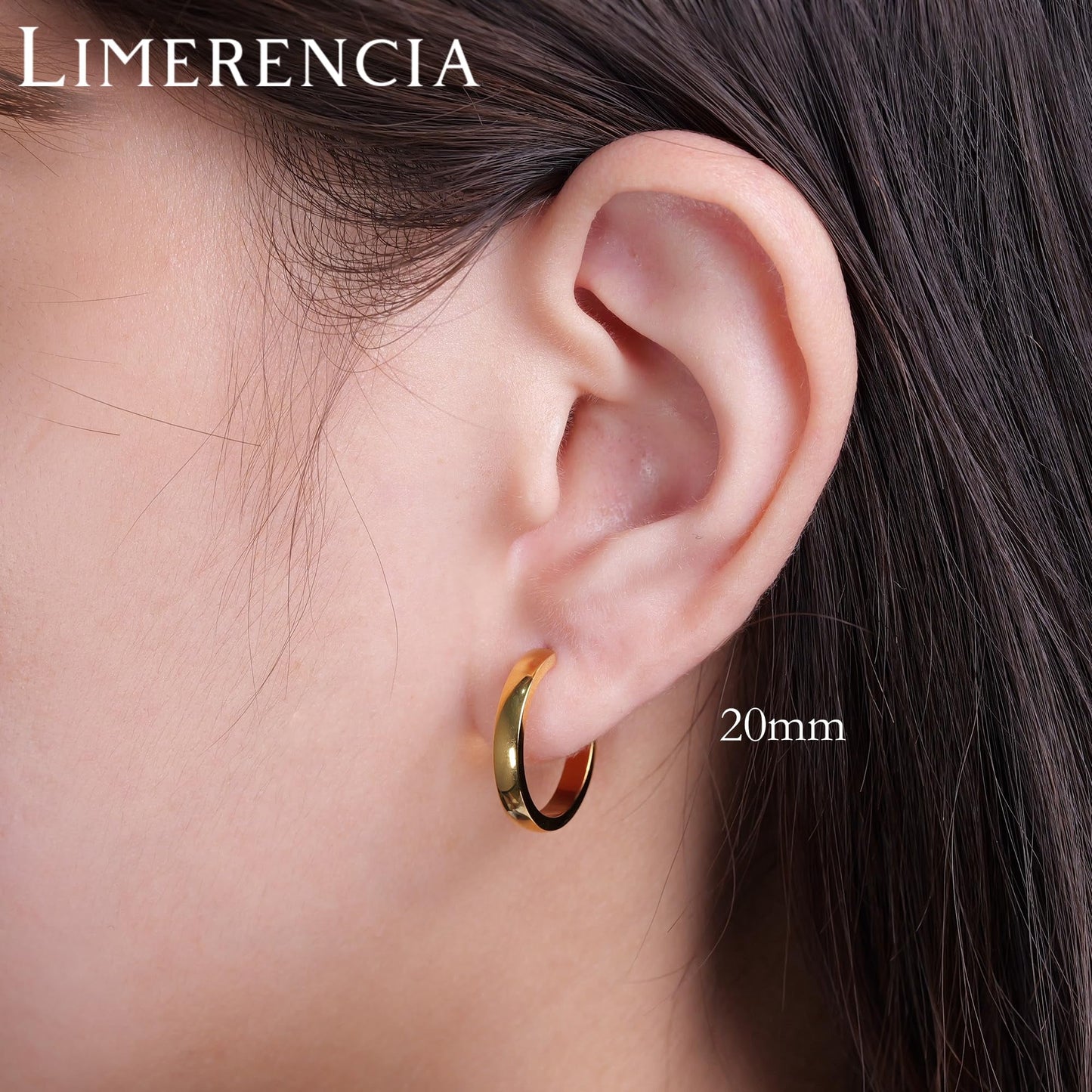 F136 Implant Grade Titanium Edge Hoop Earrings for Women, Hypoallergenic Cartilage Huggie Earring | Thin Square Edge Open Hoop