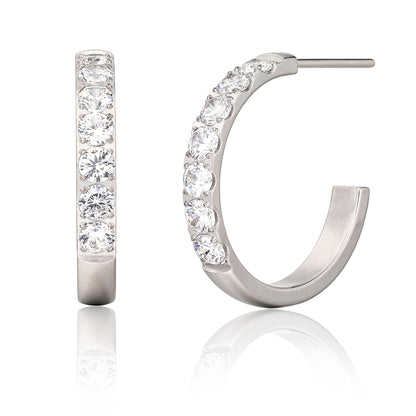 Nickel lead cadmium free titanium earrings
Non-allergenic titanium circle earrings