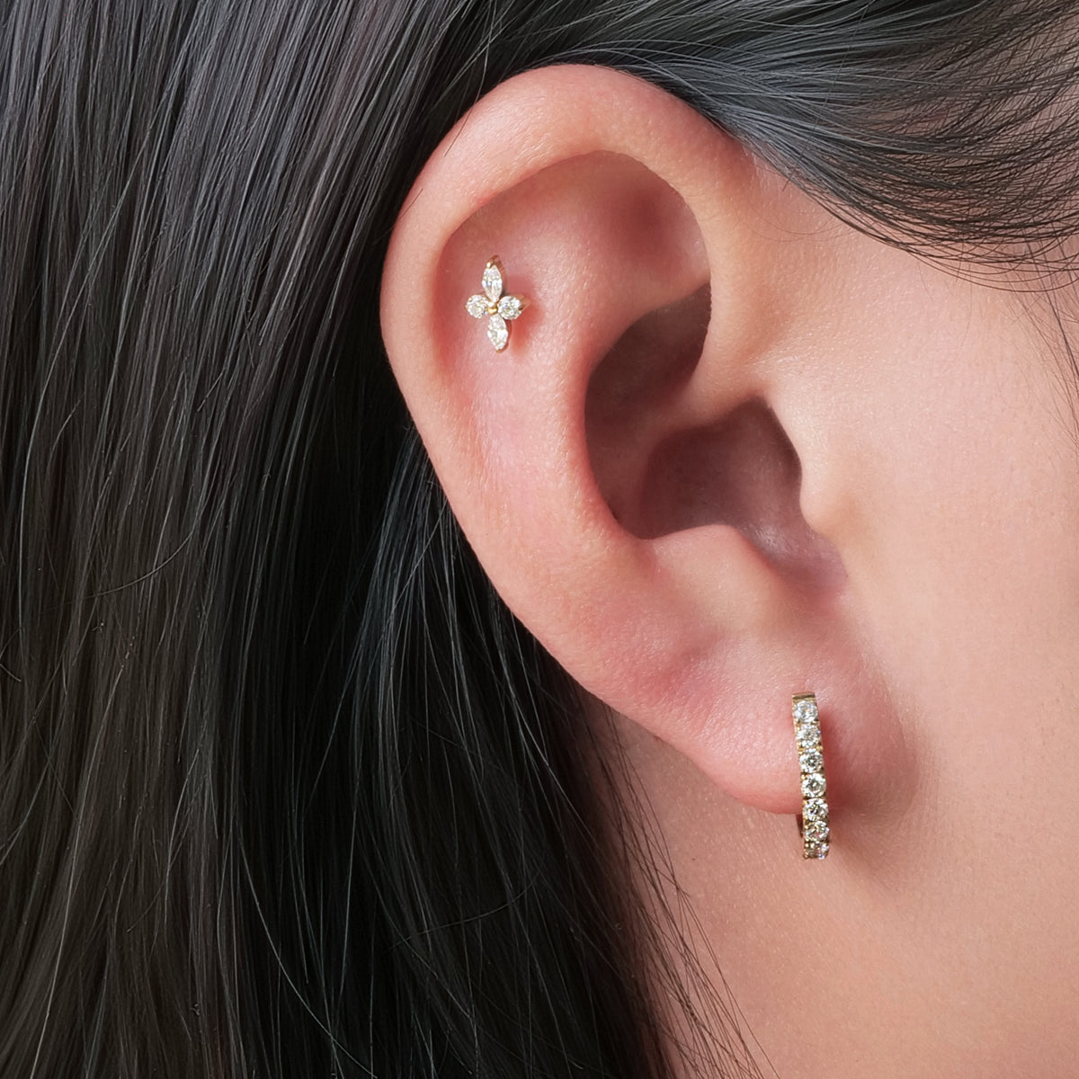 Limerencia Titanium Jewelry Hoop Earrings, 5A Cubic Zirconia, Titanium, for Women Sensitive Ears