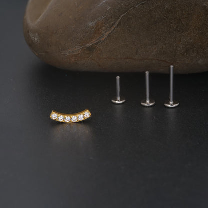 limerencia F136 Titan hypoallergener Piercingschmuck 18G 6mm 8mm 10mm für Tragus, Helix, Conch, Knorpel, Lippe, Implantatqualität Flat Back innenliegend geschraubte Ohrstecker (Climber 1 Stück)