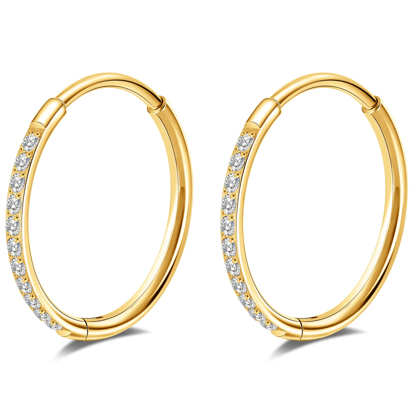 Limerencia Titanium Hoop Earrings for Women,G23 Implant Grade Pure Titanium Lightweight Hoop Earrings for Women Men Sensitive Ears
