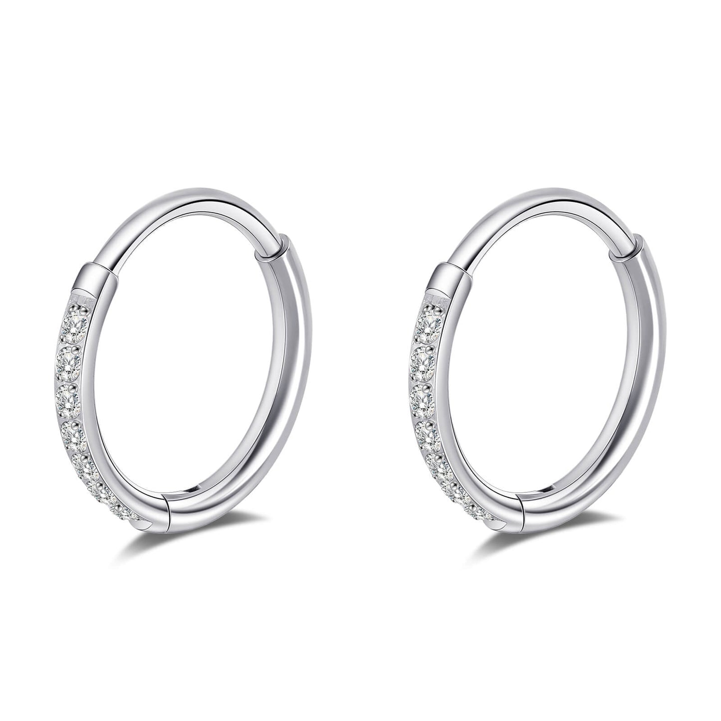 Limerencia Titanium Hoop Earrings for Women,G23 Implant Grade Pure Titanium Lightweight Hoop Earrings for Women Men Sensitive Ears