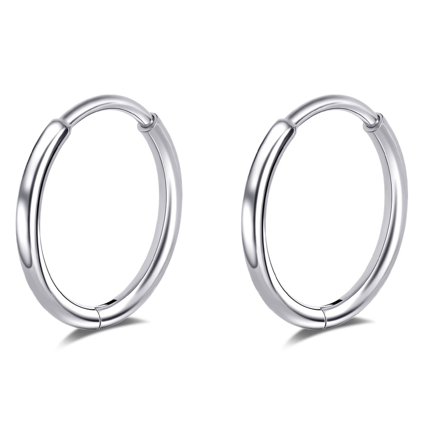 Limerencia Titanium Hoop Earrings for Women,G23 Implant Grade Pure Titanium Lightweight Hoop Earrings for Women Men Sensitive Ears