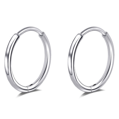 Limerencia Titanium Hoop Earrings for Women,G23 Implant Grade Pure Titanium Lightweight Hoop Earrings for Women Men Sensitive Ears