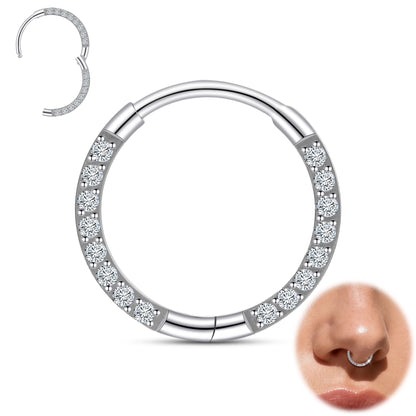 Anneau de nez en titane Limerencia, anneau de nez en titane zirconium 20G, boucle d'oreille pour cartilage, anneau de septum, piercing tragus, conque, hélice, daith et lèvre, bijoux pour femme et homme