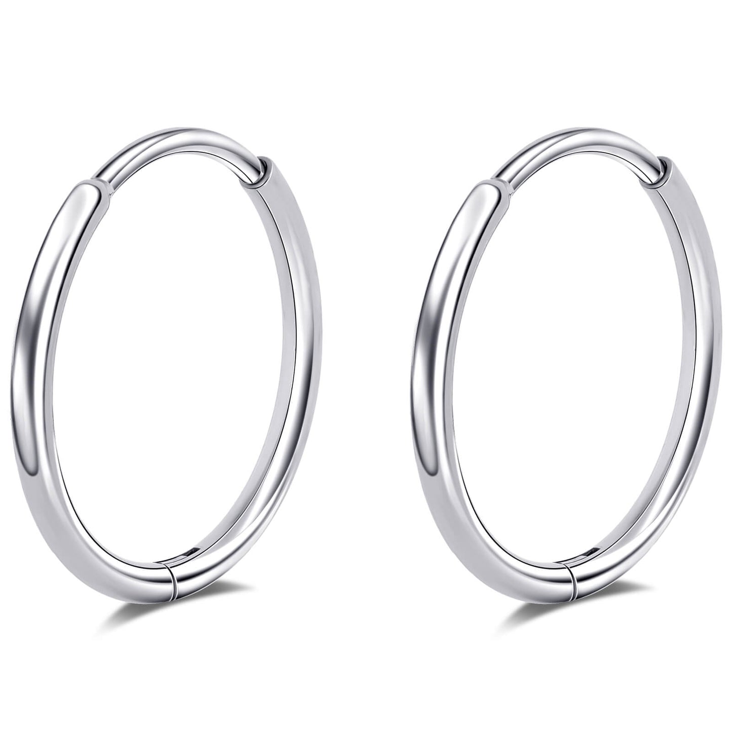 Limerencia Titanium Hoop Earrings for Women,G23 Implant Grade Pure Titanium Lightweight Hoop Earrings for Women Men Sensitive Ears