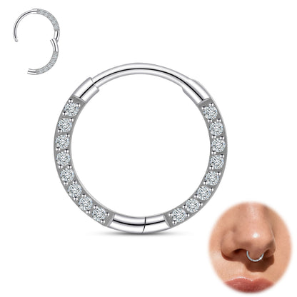 Anneau de nez en titane Limerencia, anneau de nez en titane zirconium 20G, boucle d'oreille pour cartilage, anneau de septum, piercing tragus, conque, hélice, daith et lèvre, bijoux pour femme et homme