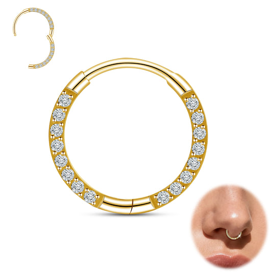Anneau de nez en titane Limerencia, anneau de nez en titane zirconium 20G, boucle d'oreille pour cartilage, anneau de septum, piercing tragus, conque, hélice, daith et lèvre, bijoux pour femme et homme