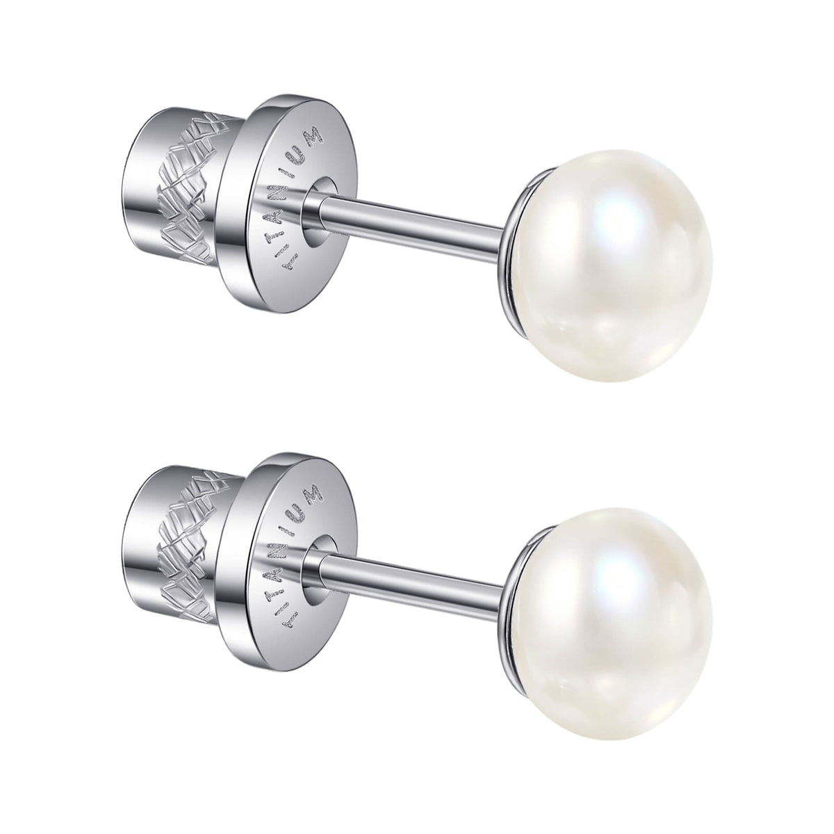 Limerencia Hypoallergenic Freshwater Cultured Pearl Stud Earrings for Women F136 Implant‑Grade Titanium Screw‑Back, Nickel‑Free & Lead‑Free, Comfortable for Sensitive Ears, Elegant Jewelry for Gifting