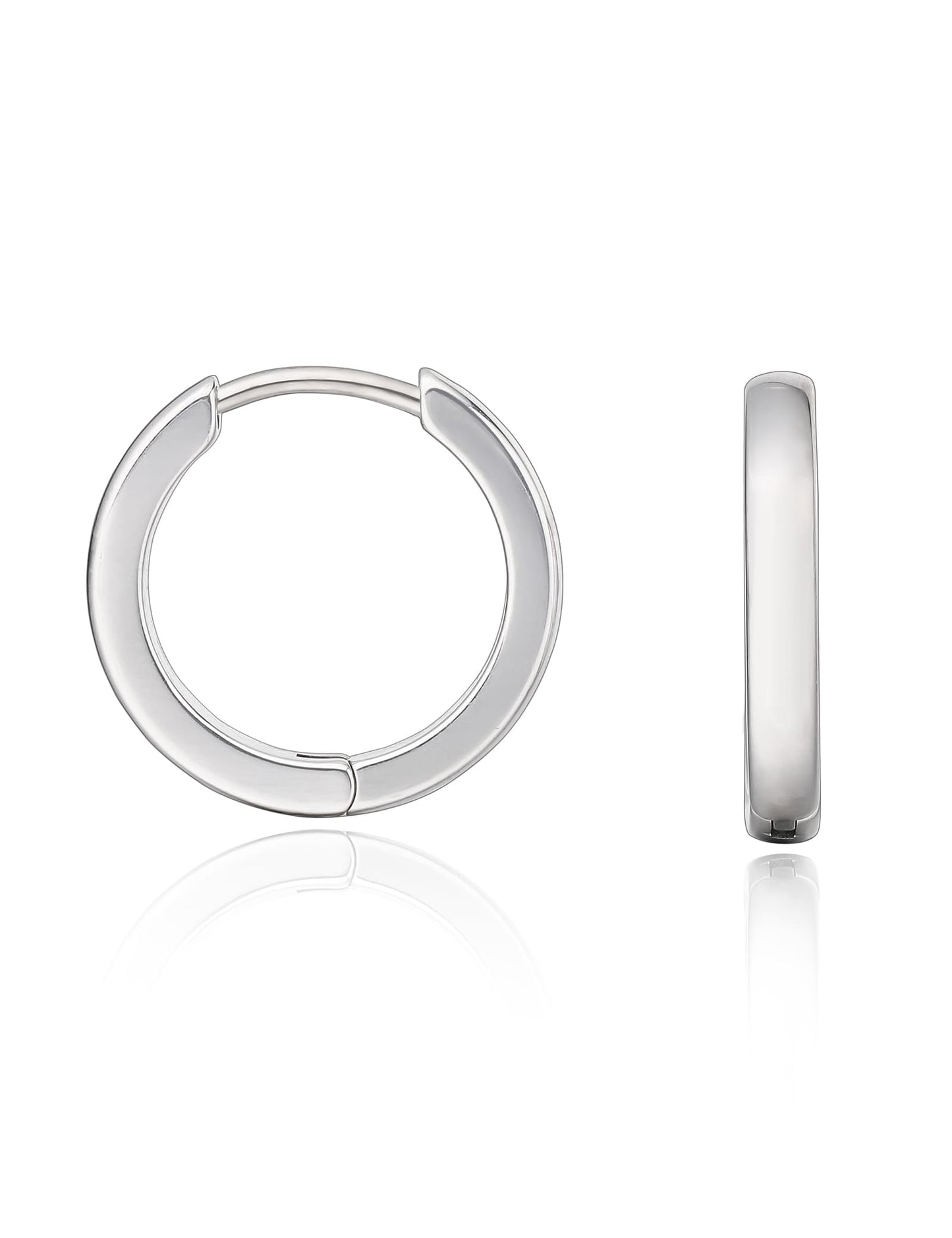 Limerencia G23 Pure Titanium Hypoallergenic Huggie Hoop Earrings for Women Sensitive Ears (8 Millimeters)
