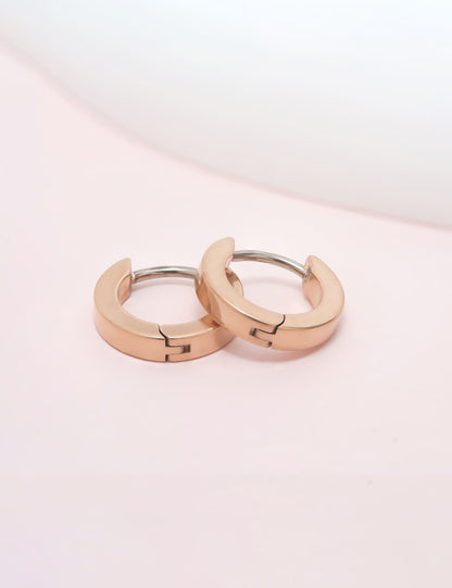 Limerencia G23 Pure Titanium Hypoallergenic Huggie Hoop Earrings for Women Sensitive Ears (8 Millimeters)