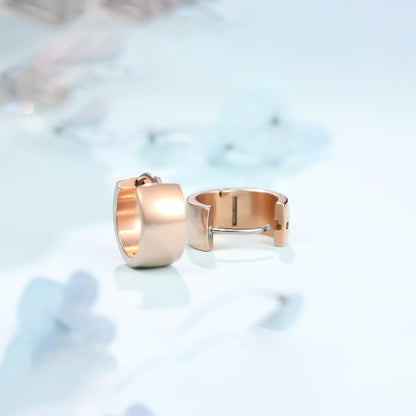 Limerencia Hypoallergenic Implant Grade Titanium F136 Hoop Chunky Earrings,Wide Thick Huggie Earrings G23 for Women Sensitive Ears (Gold)