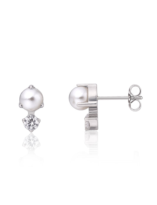 Limerencia G23 Pure Titanium Hypoallergenic Earrings | CZ + Pearl F136 Implant Grade Titanium Jewelry for Sensitive Ears