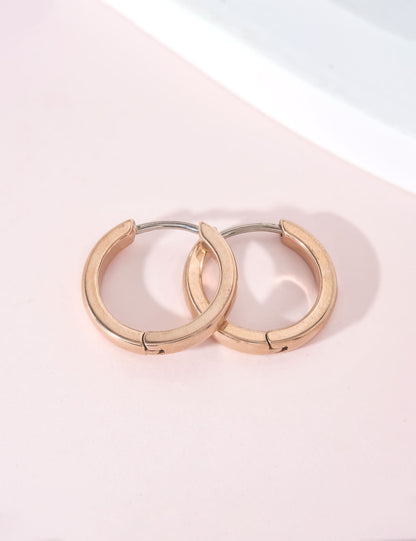Orecchini cerchio huggie in titanio puro G23 ipoallergenico Limerencia da donna, ideali per orecchie sensibili (12 millimetri)