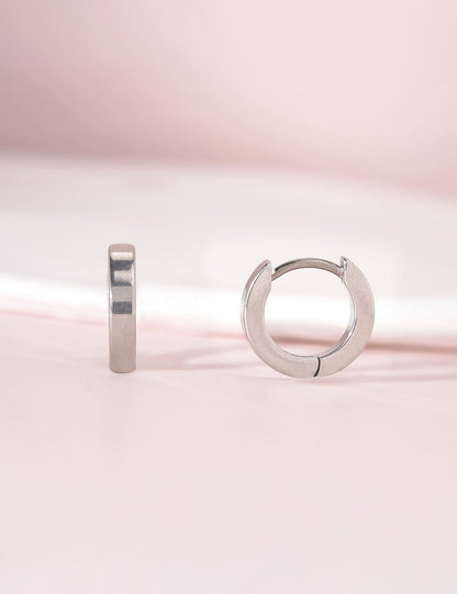 Limerencia G23 Pure Titanium Hypoallergenic Huggie Hoop Earrings for Women Sensitive Ears (8 Millimeters)