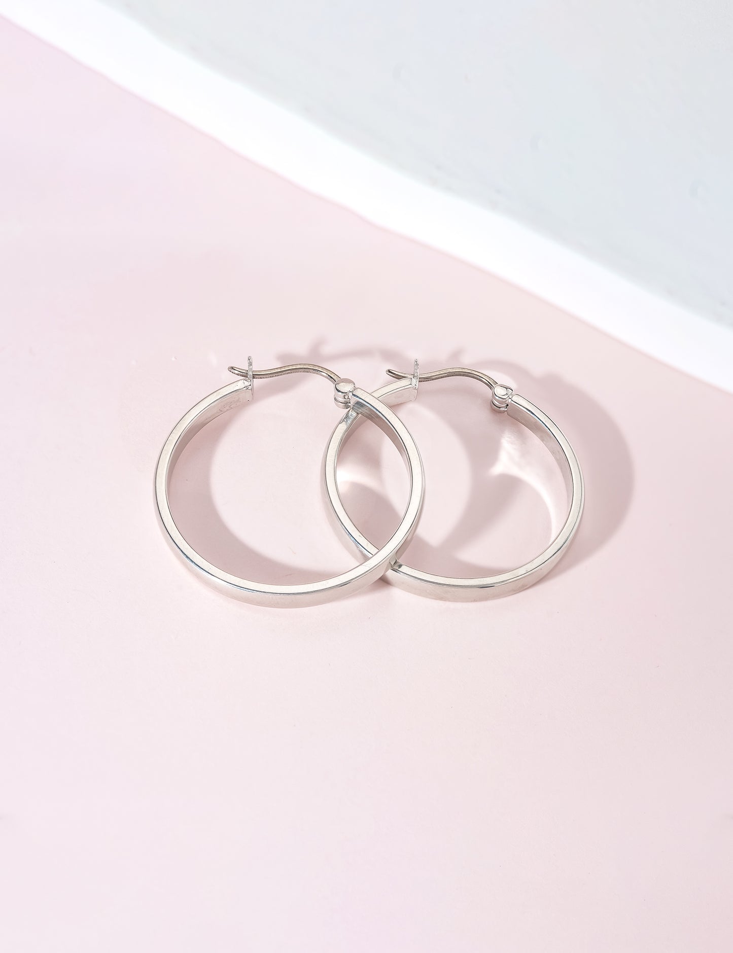 Limerencia G23 Pure Titanium Hypoallergenic Hoop Earrings for Women Sensitive Ears (No Gem, 30mm, Gold)