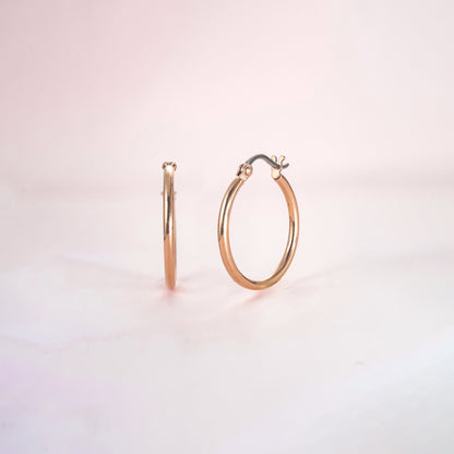 Ultra light titanium earrings compared to gold
Comfortable lightweight titanium hoops