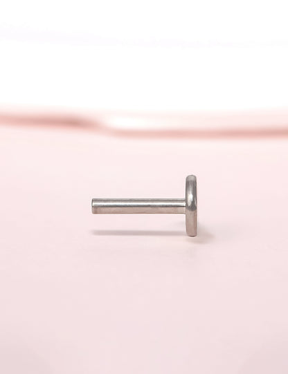 limerencia 18g Titan Innengewinde Tragus Piercing Schmuck CZ Top Flachrücken Piercing Nasenstecker Ohrring, Helix, Knorpel, Labret, Monroe für Frauen oder Männer (Teile-Silber)