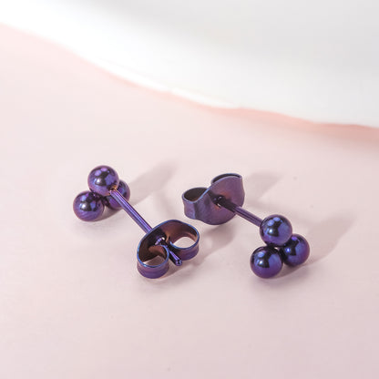 Limerencia G23 Aretes Hipoalergénicos de Titanio Puro | Pequeños Aretes de Bola Trinity | Minimalistas, Grado de Implante F136 | Adecuados para Orejas Sensibles Joyería Delicada (6mm, Plata)